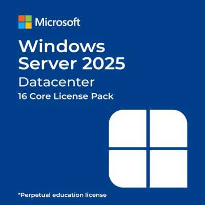Windows Server 2025 Datacenter 16 Core License Pack PEL