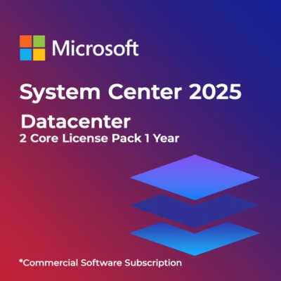 System Center 2025 Datacenter - 2 Core License Pack 1 Year