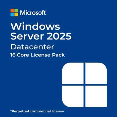 Windows Server 2025 Datacenter 16 Core License Pack PCL